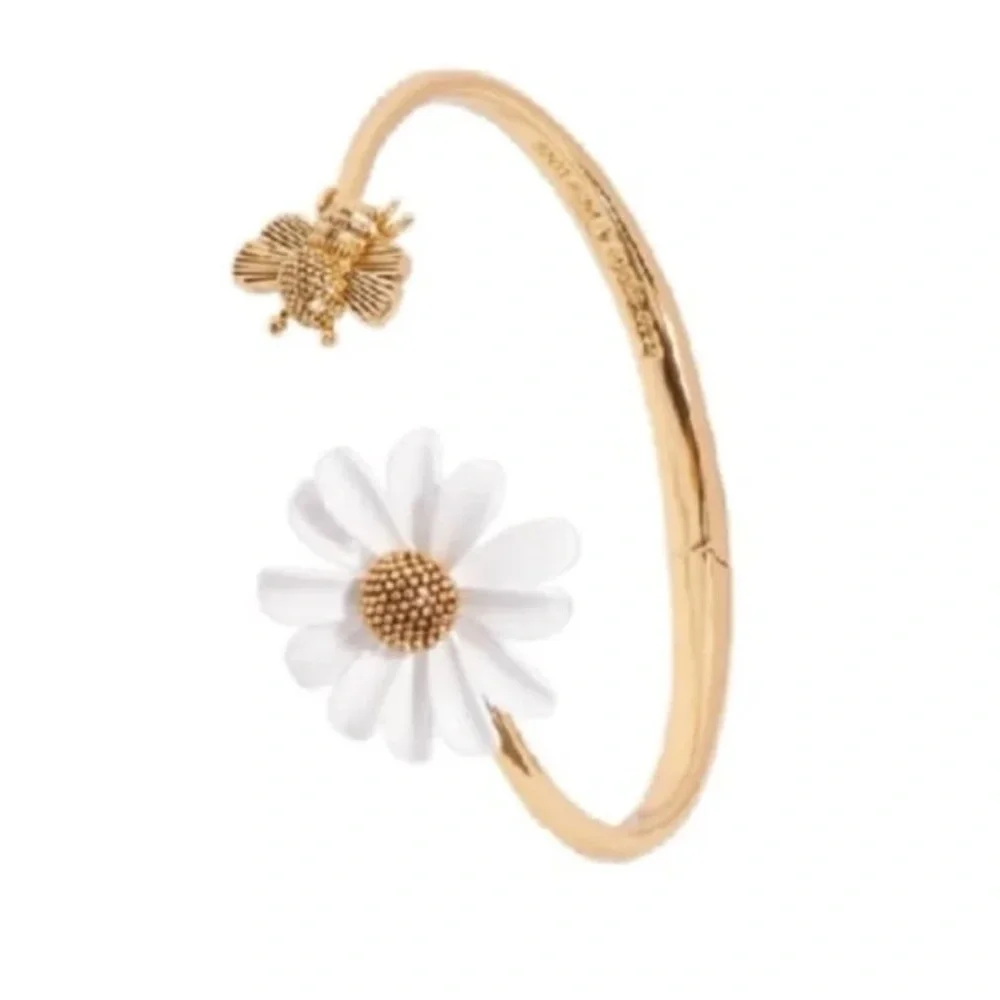 $88 Kate Spade Into the Bloom All Abuzz Bee Open Hinged Cuff - Picture 8 of 8